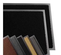 VOUNOT® 2 Pezzi Zerbino Ingresso Casa da Esterno, Tappeto Entrata Interno, Resistente Sporco, Antiscivolo e Essorbente, 60x90 cm, Nero