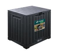 VOUNOT® Baule da Esterno 126L, Cassapanca da Giardino Impermeabile e Resistente ai Raggi UV con Chiusura Integrata, Coperchio Maniglie Incassate 56x44x53 cm per Terrazza, Balcone e Piscina, Antracite