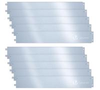 VOUNOT Bordatura da Giardino, Prato in Acciaio galvanizzato, 10 m, Bordo di separazione Resistente, Recinzione Flessibile per Prato, Spessore 0,7 mm, 18 x 100 cm, 10 Pezzi per Giardino Piante orto