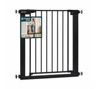 VOUNOT® Cancelletto di Sicurezza per Bambini in Metallo 75-82 cm, Barriera per Scale a Pressione Senza Foratura Altezza 76 cm, Chiusura Automatica con Doppio Blocco, Apertura Bidirezionale, Nero