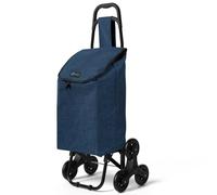 VOUNOT® Carrello Spesa Tre Ruote Pieghevole 2 in 1 per Saliscale, Blu Navy