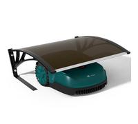 VOUNOT® Garage per Robot Tagliaerba 104×80×50 cm con Piedini in Metallo, Tettoia Protettiva per Robot Rasaerba, Resistente alle Intemperie e ai Raggi UV, per Giardino e Prato, Marrone