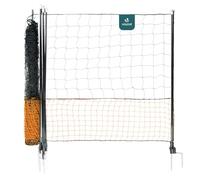 VOUNOT® Kit Rete Pollaio 12M in PE Resistente con Porta di Accesso, Recinto per Galline da Esterno con Picchetti a Doppia Punta e Accessori Inclusi, Protezione per Polli, Anatre e Pollame, Arancione
