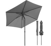 VOUNOT® Ombrellone da Giardino Inclinabile 270 cm, Protezione UV 50+, Ventilazione Superiore, Borsa da Trasporto con Tracolla, per Bar, Terrazza, Balcone, Campeggio e Spiaggia, Grigio