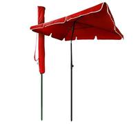 VOUNOT® Ombrellone da Giardino Rettangolare, Parasole da Balcone, 200 x 125 cm, Rosso Scuro