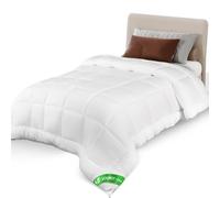 VOUNOT® Piumino Letto Una Piazza e Mezza 155x200 cm, Piumone Leggero 200 GSM per 4 Stagioni, Trapunta Estiva, 100% Microfibra, Bianco