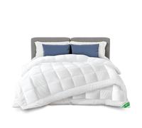 VOUNOT® Piumone Letto Matrimoniale 4 Stagioni 200x200 cm, Piumino Caldo Invernale 500 GSM, Trapunta Abbottonata Estiva 200 g/m² e Autunnale 300 g/m², 100% Microfibra, Bianco