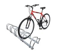 VOUNOT Rastrelliera per Biciclette, Rastrelliera Portabici, Installazione a pavimento e parete, 5 Posti, Argento