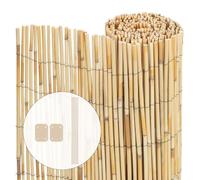 VOUNOT® Recinzione in Canna Naturale Rinforzato Reed Screening, Schermo Privacy Patio, Rotoli Decorativi Frangivista Balcone Canniccio Arella Stuoia Cannette Ombra Recinzione Esterno Rilegata 90x300cm
