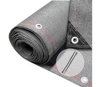 VOUNOT® Rete Ombreggiante 1.5×20m, Telo Frangivista Recinzione Giardino 230 g/m² HDPE, Tessuto Ombra Privacy Antistrappo Antivento con Fascette, per Esterno, Serra, Balcone, Giardino, Grigio