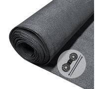 VOUNOT Rete Ombreggiante 1.8×20m, Telo Frangivista Recinzione Giardino 150 g/m² HDPE, Tessuto Ombra Privacy Antistrappo Antivento con Fascette, per Esterno, Serra, Balcone, Giardino, Antracite