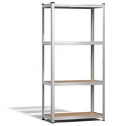 VOUNOT Scaffale Metallo Garage 80x40x160 cm, Scaffali Carichi Pesante, Scaffalature a 4 Ripiani Capacità 700 kg, per Officina, Magazzino, Ufficio