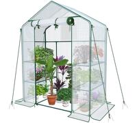 VOUNOT Serra da Giardino 143x73x195 cm con Porta Avvolgibile e Finestra di