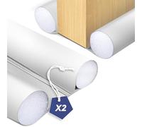 VOUNOT® Set di 2 Paraspifferi Sottoporta 96cm Isolante Termico, Paraspifferi Porta Universale Tagliabili, Anti Corrente d’Aria e Rumore, Isolamento Acustico, per Porte Ingresso e Interne, Bianco
