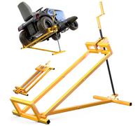 VOUNOT® Sollevatore Trattore Tagliaerba Telescopico, Dispositivo di Sollevamento, 30% Risparmio di Spazio, Carico Massimo 400kg, Giallo