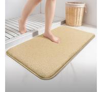 VOUNOT® Tappeto Bagno Antiscivolo 60x110 cm, Tappetino Super Assorbente in Microfibra Extra Spesso, Lavabile in Lavatrice, Soffice e Morbido, Beige