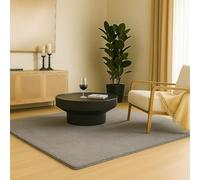 VOUNOT® Tappeto Morbido a Pelo Corto 80x150 cm, per Salotto e Camera da Letto, Lavabile in Lavatrice, con Doppio Sistema Antiscivolo, Stile Moderno, Grigio