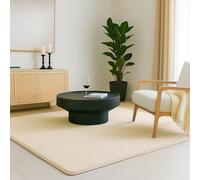 VOUNOT® Tappeto Morbido a Pelo Corto 80x150 cm, per Salotto e Camera da Letto, Lavabile in Lavatrice, con Doppio Sistema Antiscivolo, Stile Moderno, Beige