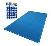 VOUNOT® Telo Copri Piscina Rettangolare 4x7m, Telone Impermeabile in PE 160g/m², Resistente agli UV, Doppio Strato con Occhielli in Alluminio, Copertura Protettiva per Piscina Fuori Terra, Blu Scuro