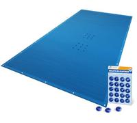 VOUNOT® Telo Copri Piscina Rettangolare 4x8m, Telone Impermeabile in PE 160g/m², Resistente agli UV, Doppio Strato con Occhielli in Alluminio, Copertura Protettiva per Piscina Fuori Terra, Blu Scuro