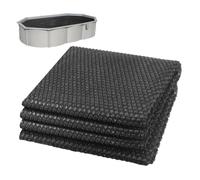 VOUNOT® Telo Termico per Piscina Rettangolare 600x400 cm, Copertura Solare a Bolle 120 µm, Tagliabile, Protezione Isotermica, Riscaldamento Acqua Piscina, Nero