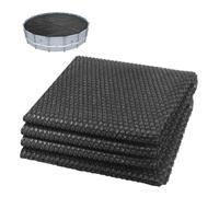 VOUNOT® Telo Termico per Piscina Rotonda Ø 366 cm, Copertura Solare a Bolle 120 µm, Tagliabile, Protezione Isotermica, Riscaldamento Acqua Piscina, Nero