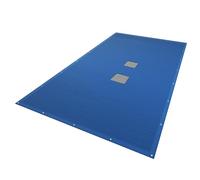 VOUNOT® Telone Rettangolare per Piscine 7 x 4 m, Telo di Copertura per Piscina in PE da 160 g/m² con Rete di Drenaggio Centrale Coperta Protezione, Blu-Grigio