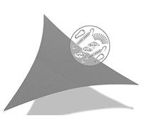 VOUNOT Tenda da Sole per Esterno, 3x3x3 m Vela Ombreggiante Triangolare con Kit di Fissaggio, Tenda a Vela, Traspirante HDPE Protezione UV, per Giardino, Balcone, Terrazza, Grigio