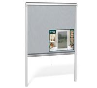 VOUNOT® Zanzariera a Rullo Riducibile per Finestra in PVC, Zanzariera Scorrevole Verticale con Rete in Fibra di Vetro, Tagliabile e Facile da Installare, 130 x 160 cm, Bianco