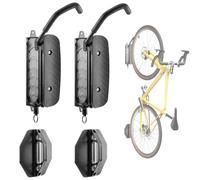 Vousile 2 supporti da parete per bicicletta, supporto da parete verticale, girevole a 130°, portata 50 lbs/23 kg, rivestimento in gomma, lega di acciaio, stoccaggio per biciclette