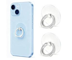 VOVIGGOL 2 Pezzi Trasparente Supporto per anello per cellulare Universale Cellulare Anello Rotazione 360° Gradi Smartphone Ring per iPhone, Samsung, Huawei, Tutti Gli Smartphone e Tablet