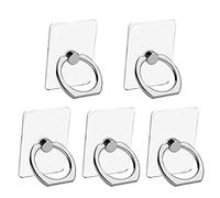 VOVIGGOL 5 Pezzi Trasparente Supporto per anello per cellulare Universale Cellulare Anello Rotazione 360° Gradi Smartphone Ring per iPhone, Samsung, Huawei, Tutti Gli Smartphone e Tablet