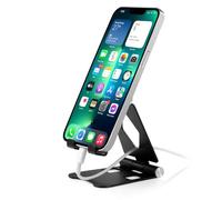 VOVIGGOL FadyDail Supporto Telefono Regolabile Porta Cellulare da Tavolo in Alluminio, Antiscivolo e Pieghevole Supporto Dock per iPhone 14 13 12 11 Pro Max Mini, Galaxy, Huawei e Altri Smartphone