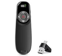 VOVIGGOL USB Tipo C 2in1 Puntatore per Presentazioni, 2.4 GHz Telecomando PPT PowerPoint Wireless, Avanzatore di Diapositive Compatibile con Mac, Computer e Laptop