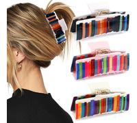 Vovii 3 fermagli per capelli a forma di libro carini unici per insegnanti, accessori divertenti per insegnanti, regalo di apprezzamento per il ritorno a scuola