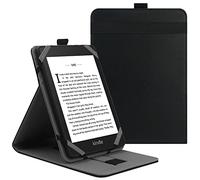 VOVIPO Custodia protettiva universale per kindle Paperwhite Kobo e-Reader da 6 pollici, custodia Stand Folio per Kobo/Kindle/Tolino/Pocketbook/Sony 6", con angoli di visualizzazione multipli-BK