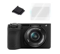 VOVMOEYA A6700 - Custodia protettiva in silicone per Sony Alpha 6700, con pellicola proteggi schermo LCD per Sony A6700, confezione da 2 pezzi