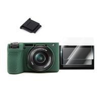 VOVMOEYA A6700 - Custodia protettiva in silicone per Sony Alpha 6700, con pellicola protettiva per schermo LCD Sony A6700, confezione da 2 pezzi