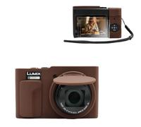 VOVMOEYA Custodia per fotocamera Panasonic Lumix TZ99, in silicone, con 2 pellicole protettive ultra sottili da 0,25 mm e cinturino da polso