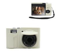 VOVMOEYA Custodia per fotocamera Panasonic Lumix TZ99, in silicone, con 2 pellicole protettive ultra sottili da 0,25 mm e cinturino da polso