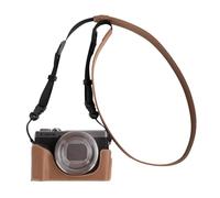 VOVMOEYA Custodia protettiva per fotocamera Canon Powershot serie G7X, adatta per Canon PowerShot G7X Mark III/G7X Mark II/G7 X mezza custodia con tracolla regolabile PU g7x mark iii accessori