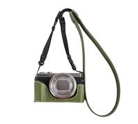 VOVMOEYA Custodia protettiva per fotocamera Canon Powershot serie G7X, adatta per Canon PowerShot G7X Mark III/G7X Mark II/G7 X mezza custodia con tracolla regolabile PU g7x mark iii accessori