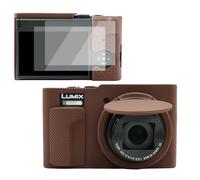 VOVMOEYA DC-TZ99 - Custodia in silicone morbida e leggera, con 2 pellicole proteggi schermo e cinturino da polso per Panasonic Lumix TZ99