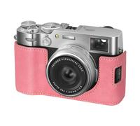 VOVMOEYA X100-VI Custodia,Mezza Custodia in Pelle per Fotocamera Compatibile con Fotocamera Fujifilm X100VI,Custodia per Fotocamera per Fujifilm X100VI - Rosa