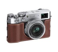 VOVMOEYA X100VI Custodia,Mezza Custodia in Pelle per Fotocamera Compatibile con Fotocamera Fujifilm X100VI,Custodia per Fotocamera per Fujifilm X100VI - Marrone