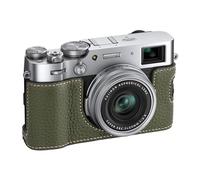 VOVMOEYA X100VI Custodia,Mezza Custodia in Pelle per Fotocamera Compatibile con Fotocamera Fujifilm X100VI,Custodia per Fotocamera per Fujifilm X100VI - Verde