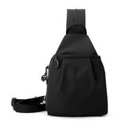 Vovtva 2025 Backpack Chest Bag Double Zipper Large Capacity Crossbody Bag, Anti-Theft Waterproof Oxford Cloth Travel Shoulder Bag For Women with Adjustable Strap, Stylish Versatile (Black)