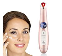 Vowleike Bacchetta per sollevamento occhi, 3 in 1, vibrante da 37,7 ℃ a 45 ℃, per occhi secchi, occhiaie e gonfiore, strumento di sollevamento viso e collo, per linee sottili e rughe, oro rosa