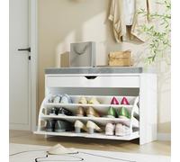 VOWNER Scarpiera Salvaspazio, Scarpiera Slim, Panca da Ingresso, Regolabili, 81Lx31Ax55P cm, per Ingresso Casa, Bianco