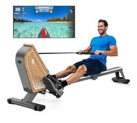 VOWVIT OR3 - Macchina per pagaia magnetica con monitor Bluetooth, 16 livelli di resistenza, pagaia compatta per 150 kg, stoccaggio verticale, 2 anni